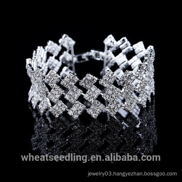 Three In One Multilayer Silver Crystal Fashion Lady Bracelet